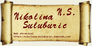 Nikolina Šuluburić vizit kartica